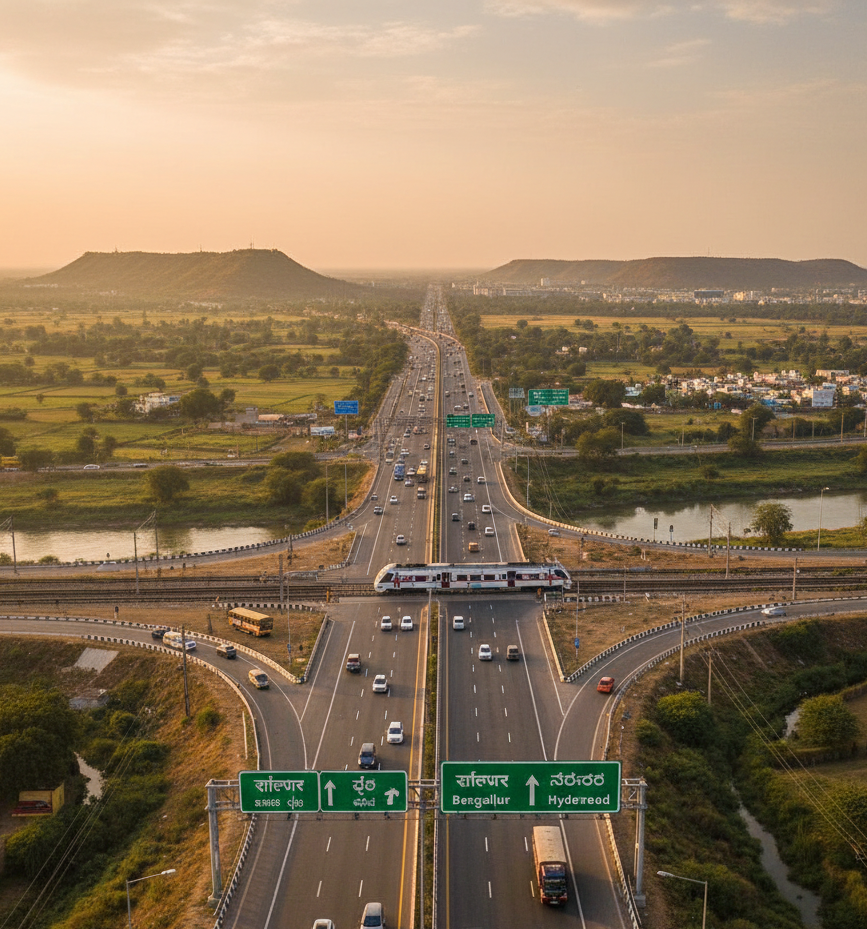 Connectivity and Strategic Location of Solapur